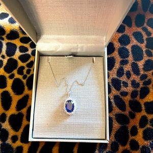 Zales Sapphire Necklace used maybe 3 times $3 for buttercup1992 only